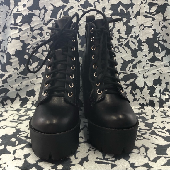 Black Chunky Ankle Boots - Picture 4 of 14